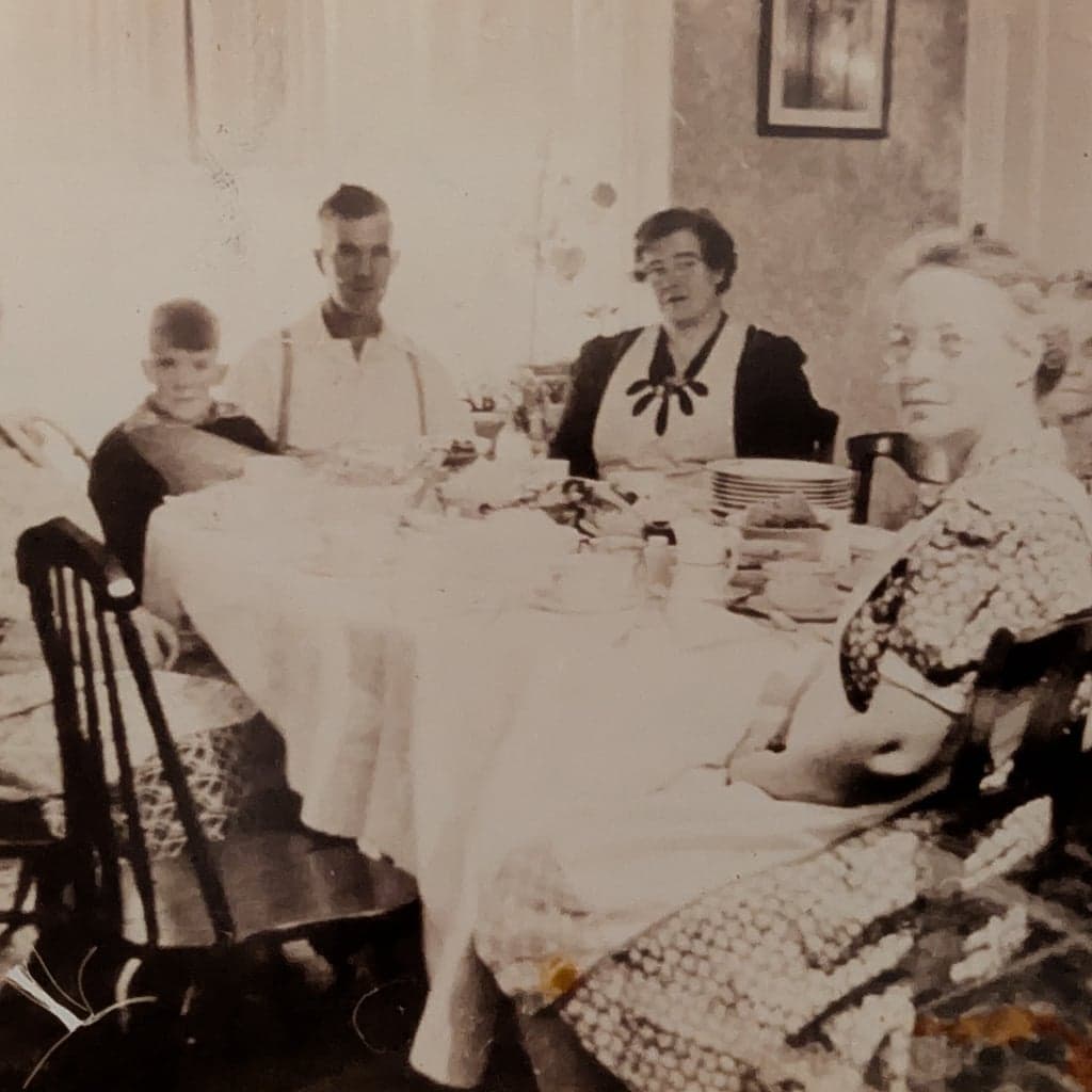 1940s Family scene — before restoration