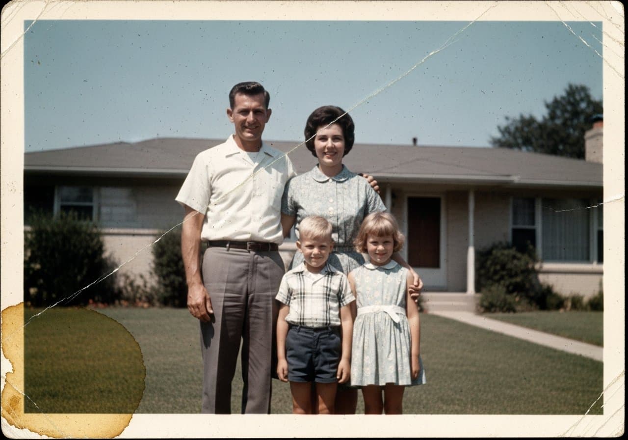 Original damaged photo before restoration